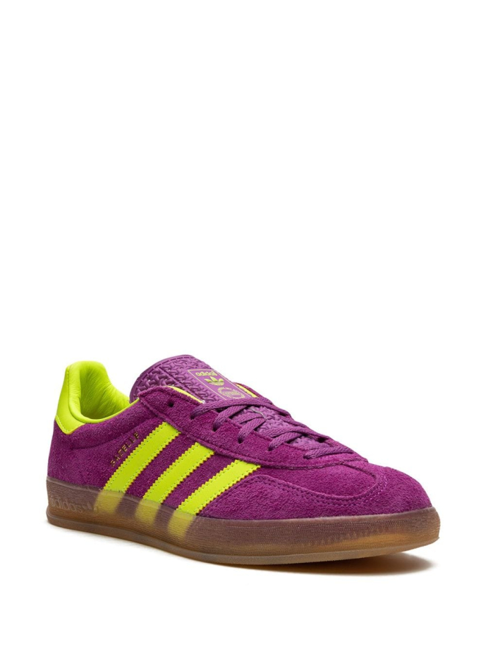 Adidas gazelle purple outlet and green