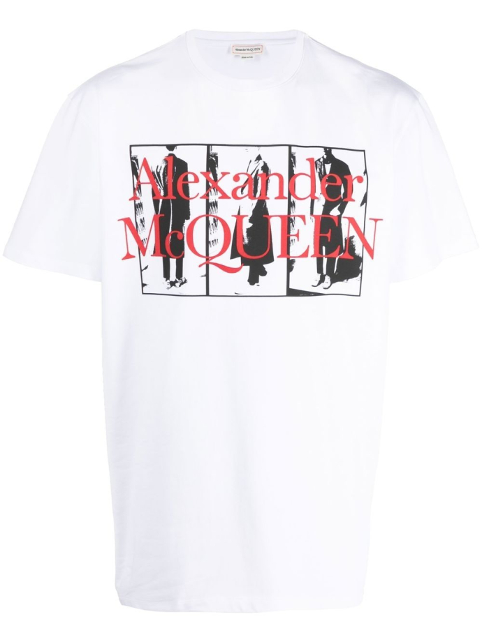 Alexander McQueen Logo print short sleeve T shirt 704990QTZ10 Meet Market