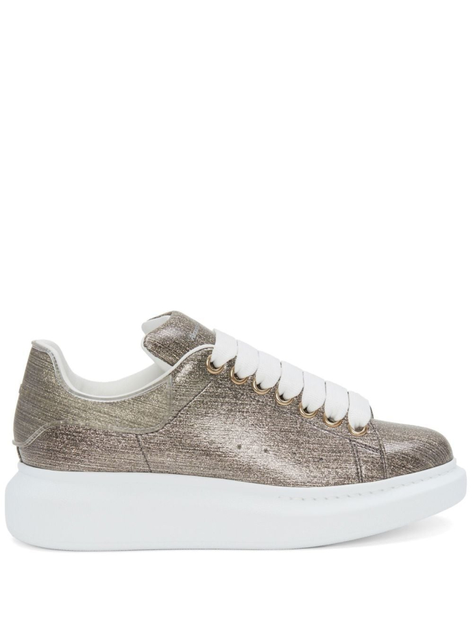 Alexander mcqueen gold sneakers hotsell