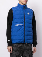 Logo-print padded gilet фото