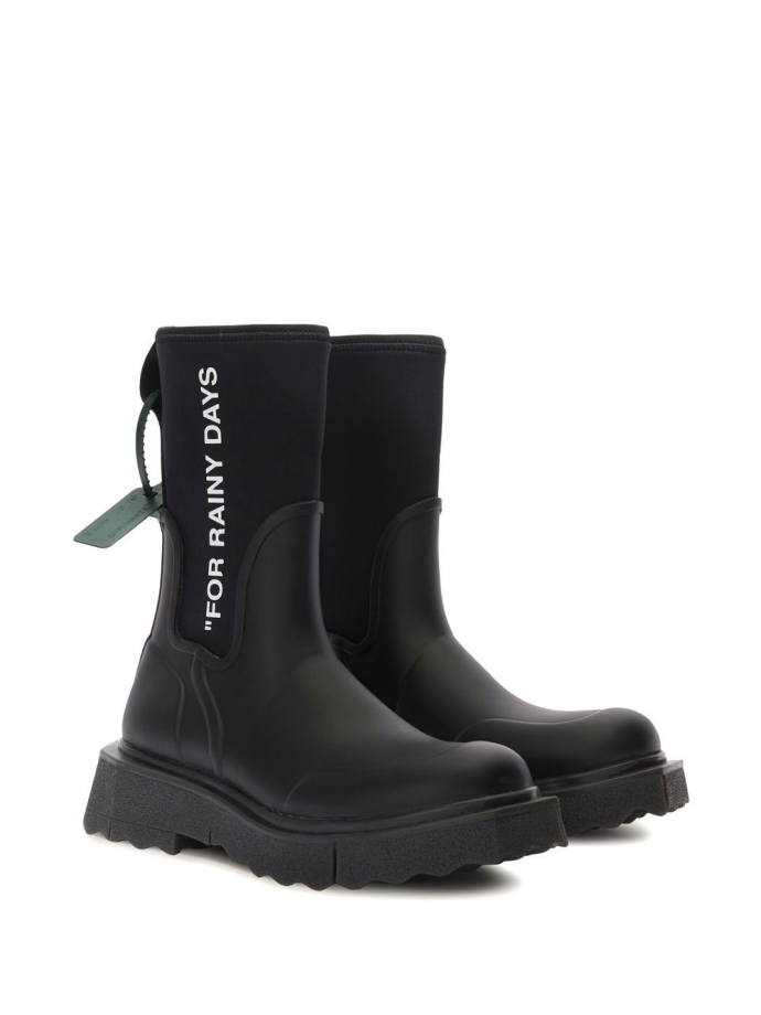 printed rain boots