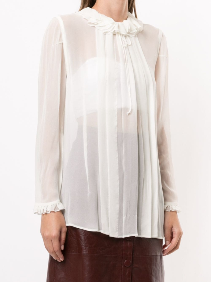 Sheer sales silk blouse