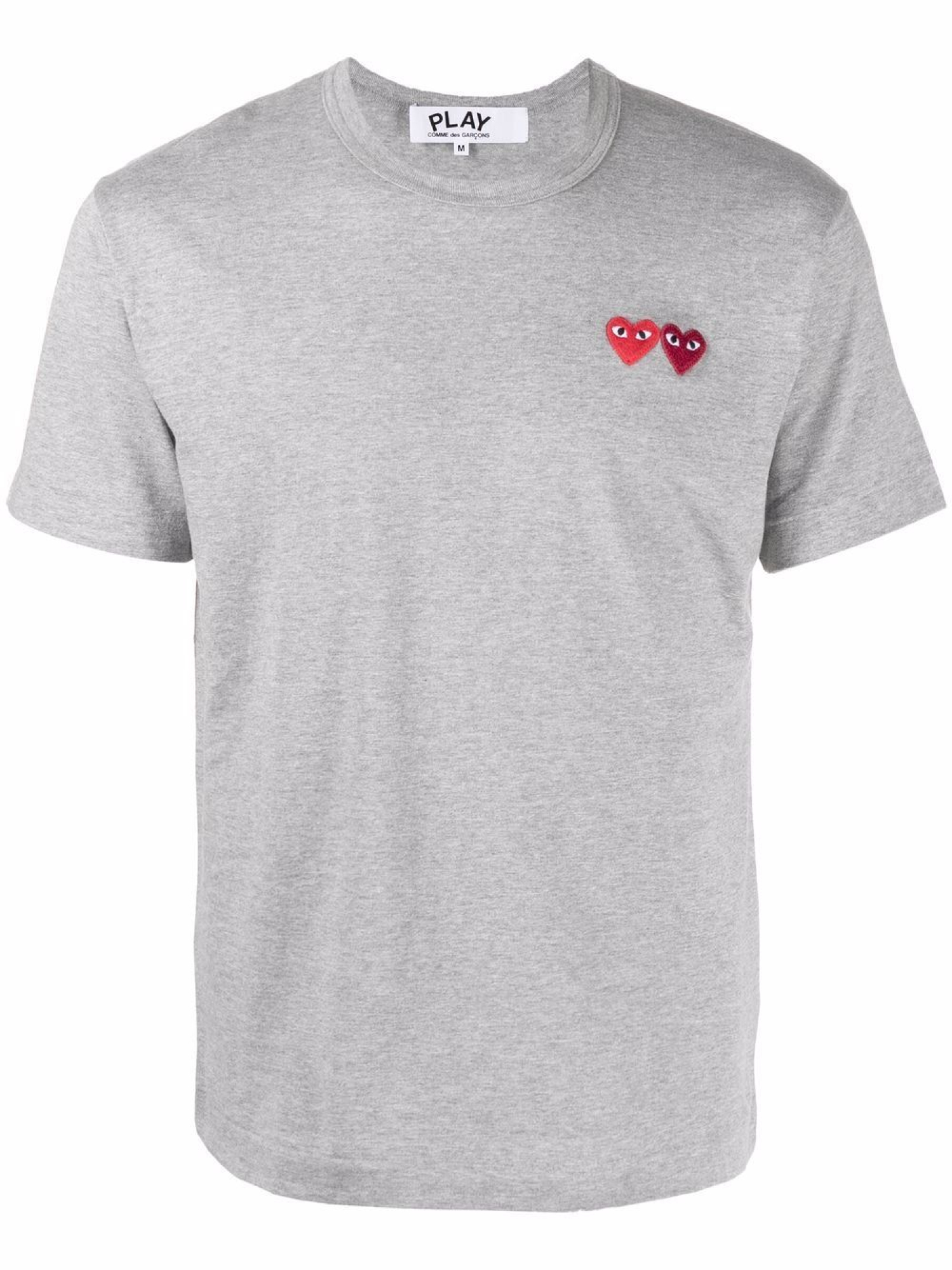 Play comme des garçons shop t-shirt with double heart