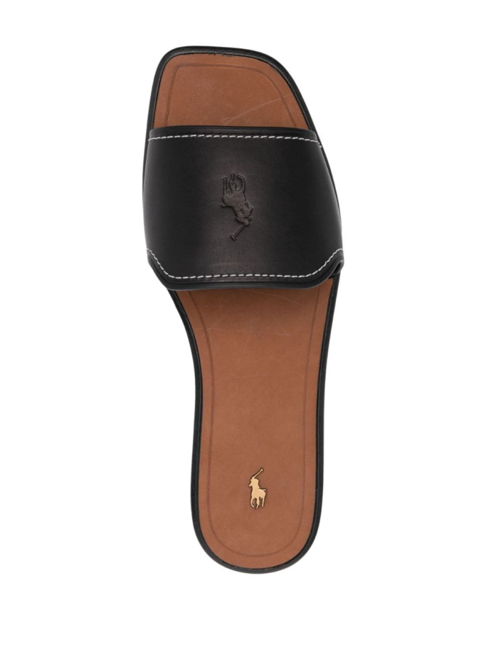 Polo Ralph Lauren Debossed logo leather mules