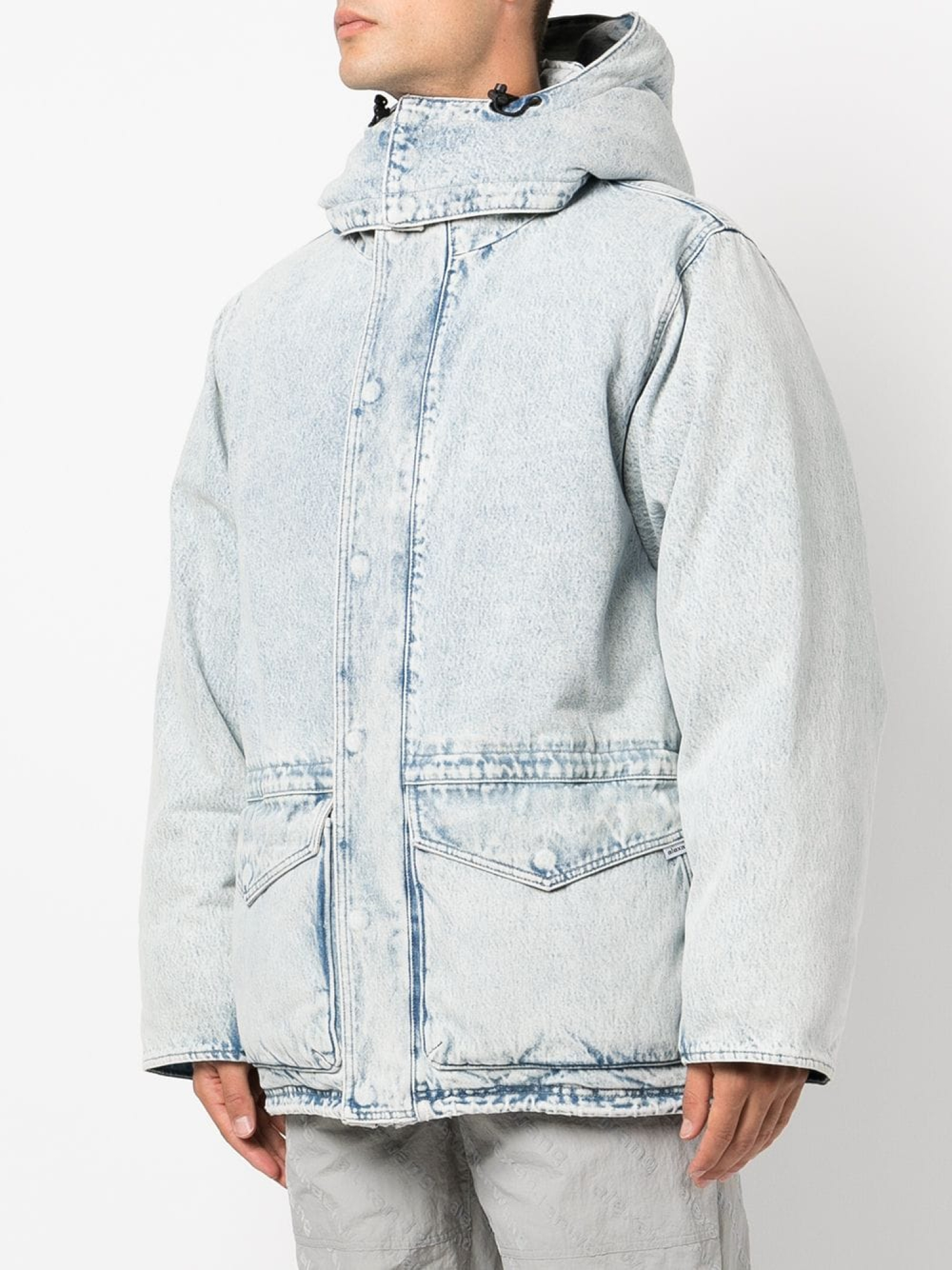 Alexander wang denim puffer best sale