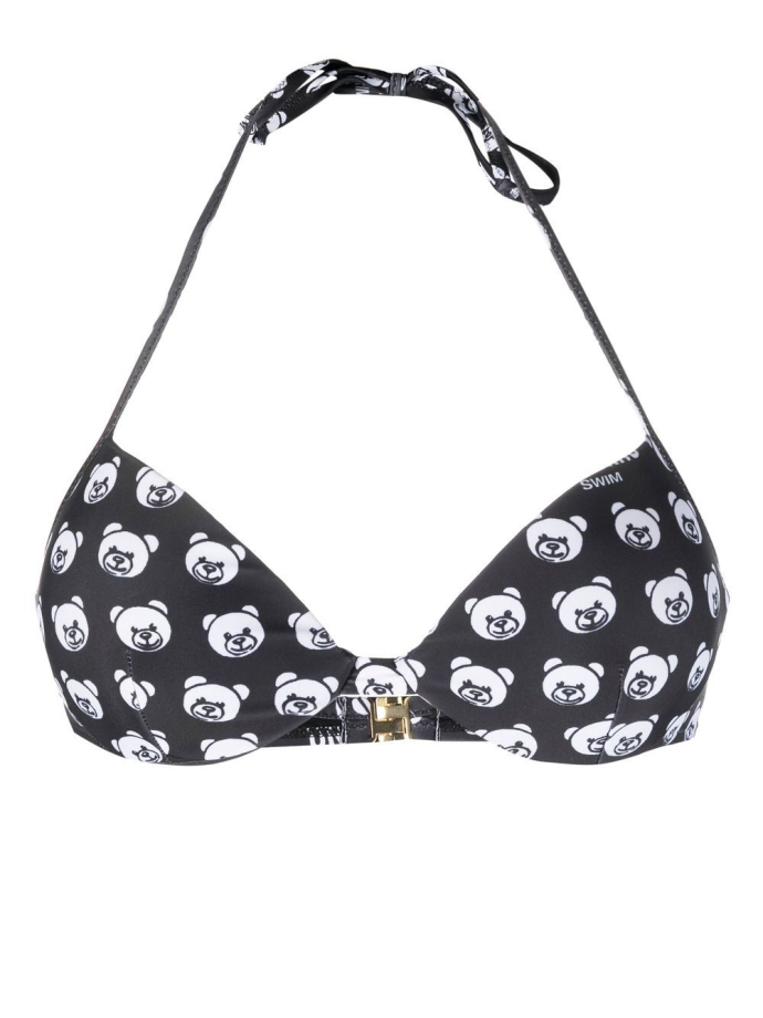 Moschino Teddy Bear print bikini top A57389406 Meet Market