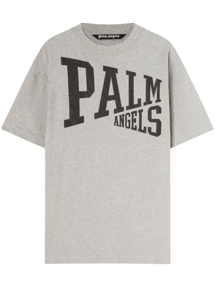 Palm Angels Logo print crew neck T shirt PMAA072F23JER0020910 Meet Market