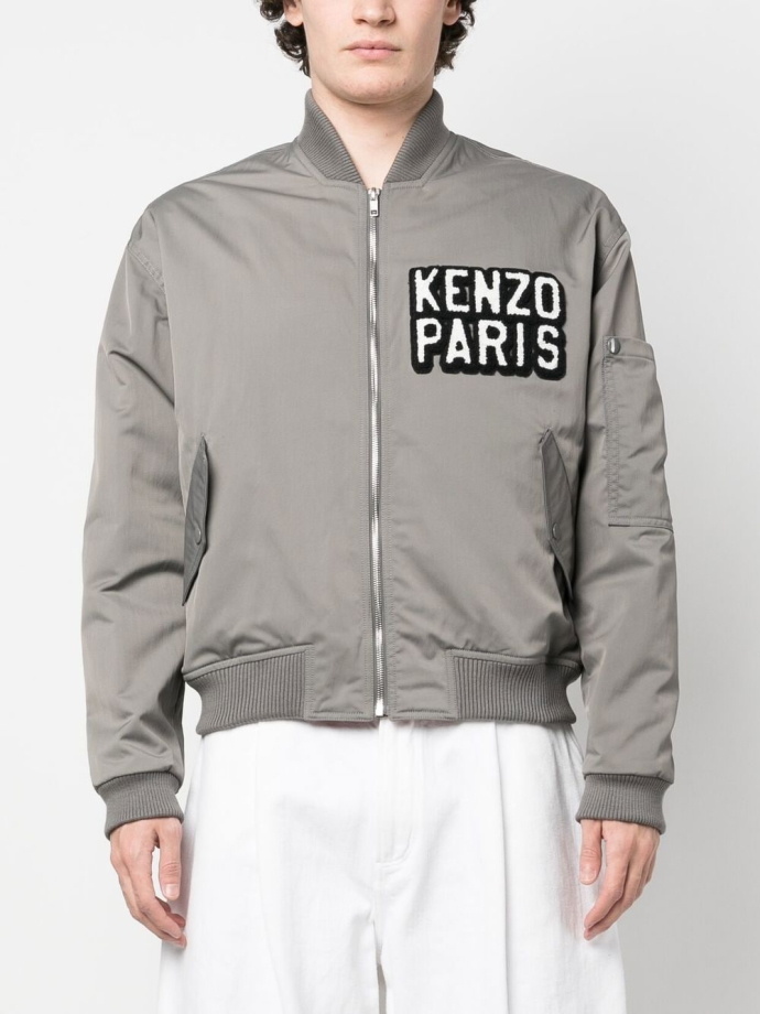 Kenzo Logo patch bomber jacket FD55BL1279OC