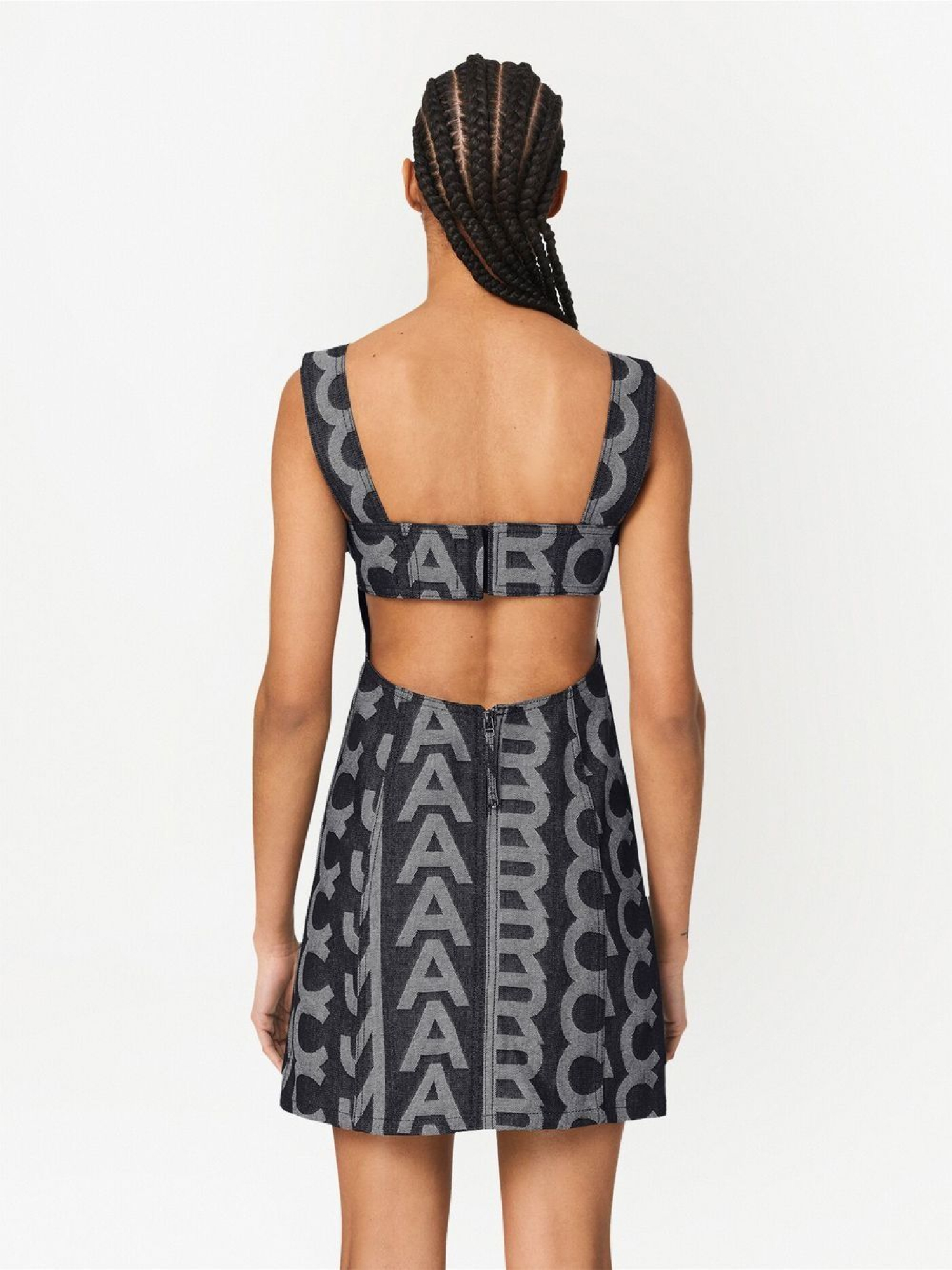 The Monogram denim cut-out dress фото