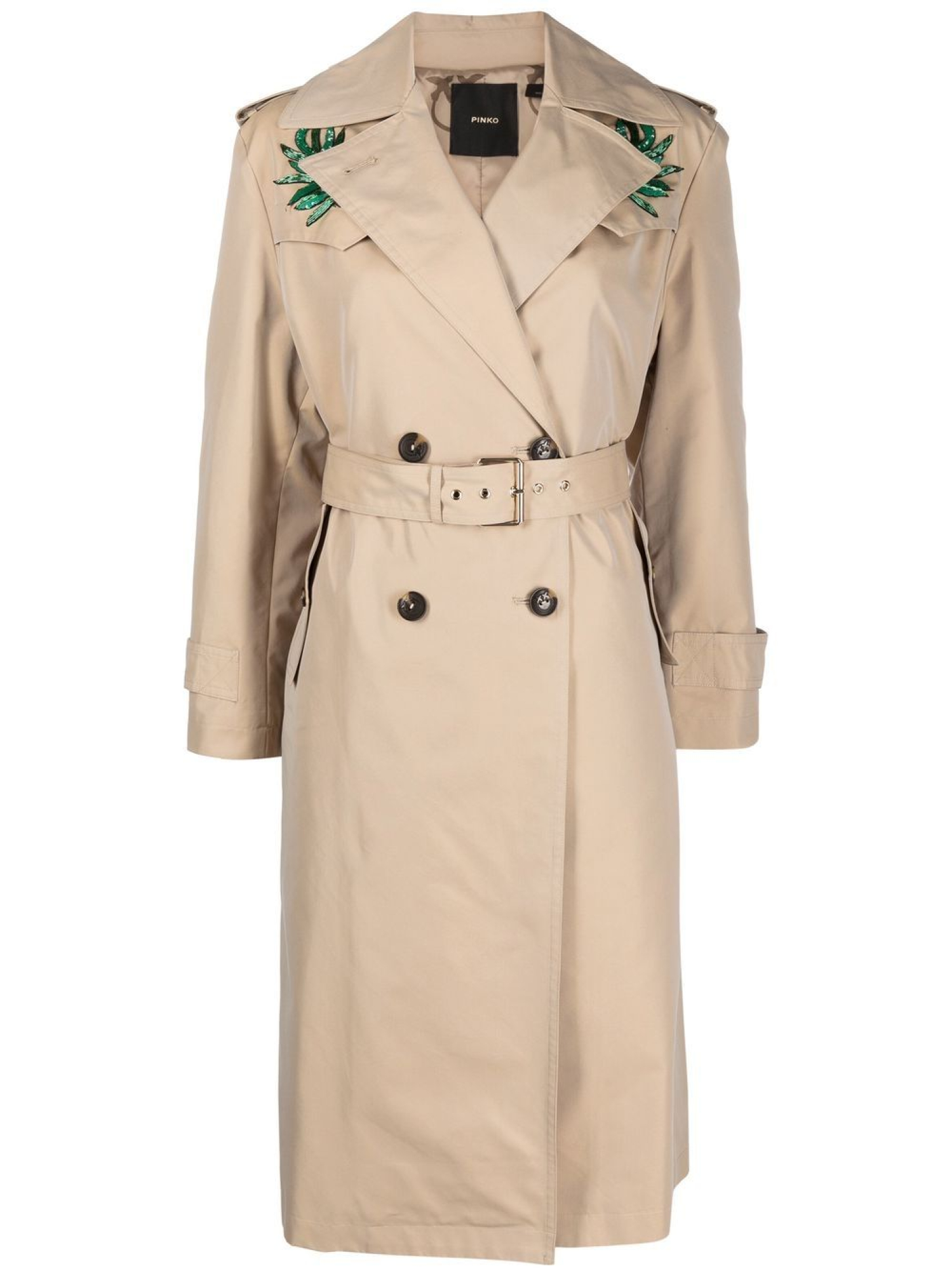 Embroidered on sale trench coat