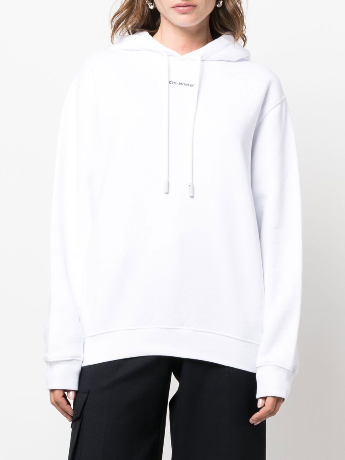 Cotton hoodie white sale