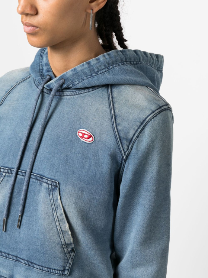 Diesel D Angy Track denim hoodie A04021068FK Meet Market