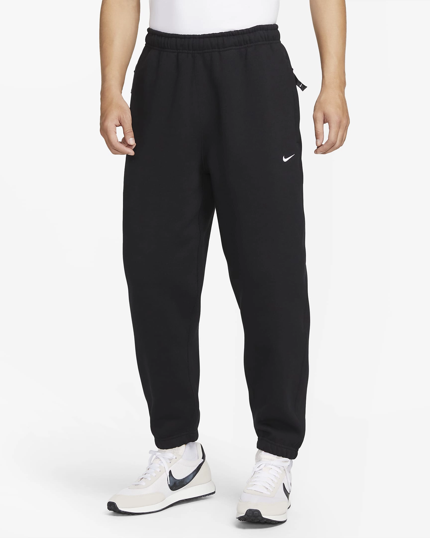 Black fleece nike joggers sale