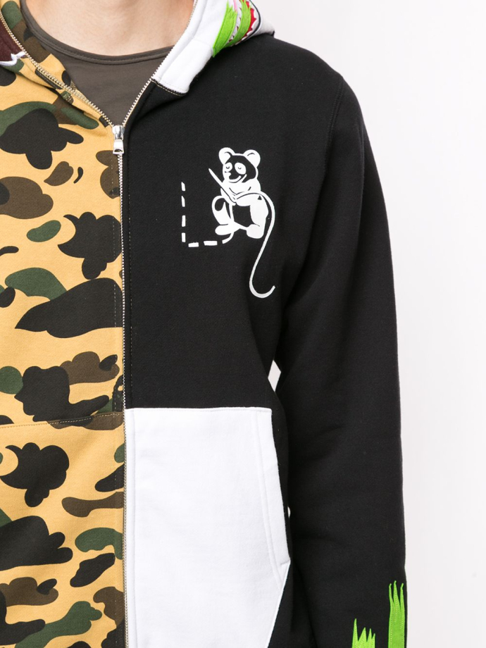 Camouflage print zipped hoodie 2025