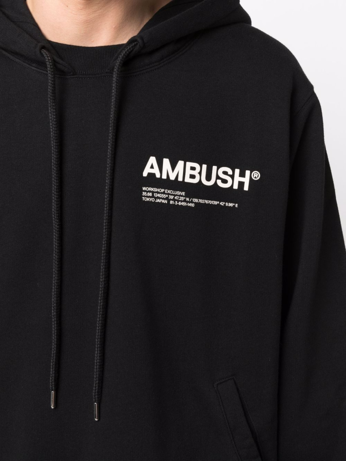 AMBUSH Logo print cotton hoodie BMBB012F21FLE0011003 Meet Market