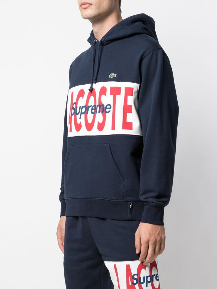 Supreme X Lacoste logo panel hoodie SU7891 Meet Market