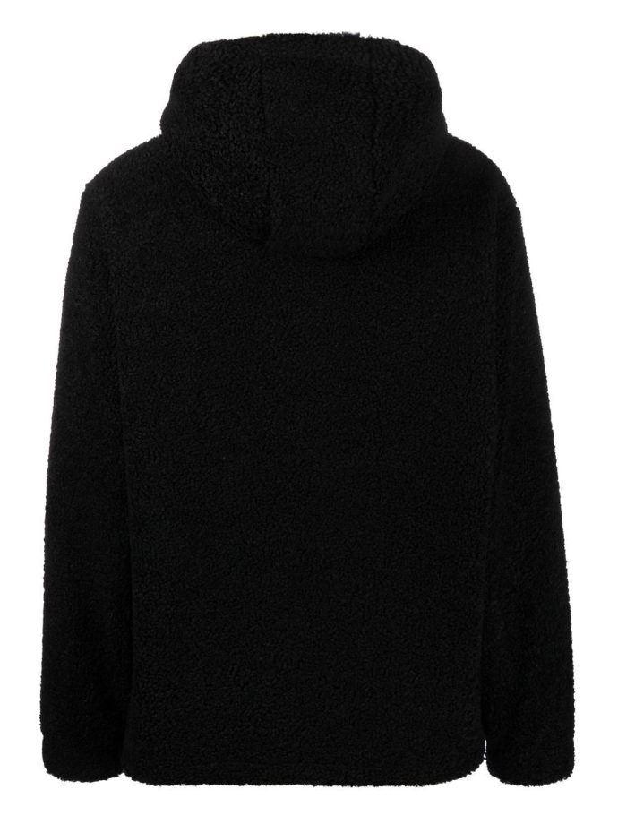 Half zip hoodie black sale