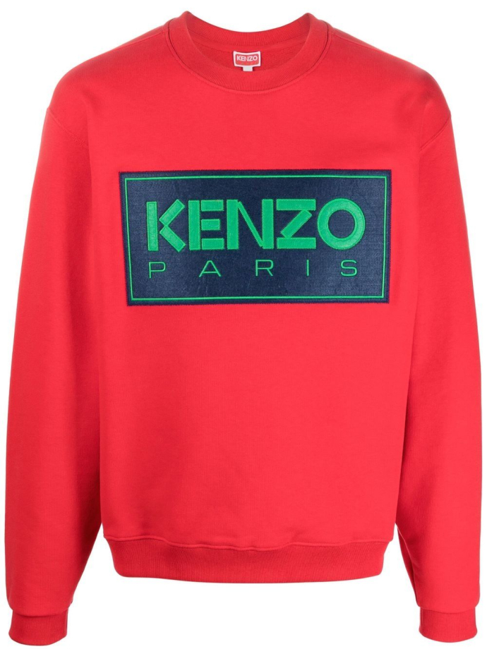 Kenzo Logo patch crew neck sweatshirt FC65SW4164ME Meet Market