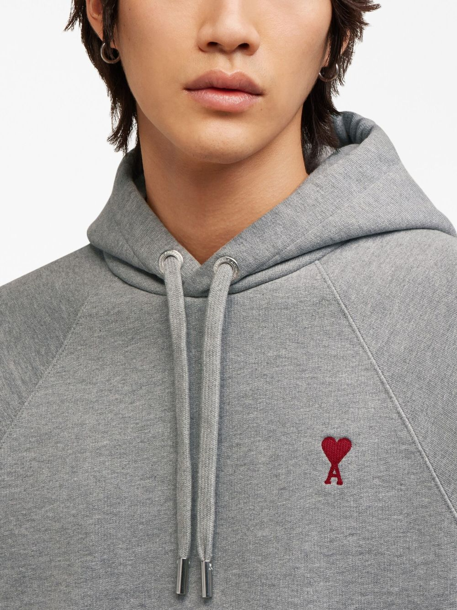 Logo-embroidered organic-cotton hoodie фото