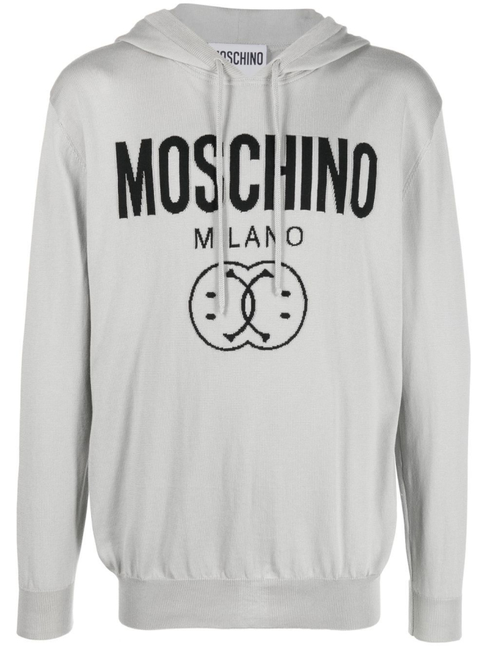 Moschino Logo print pullover hoodie A09342001 Meet Market