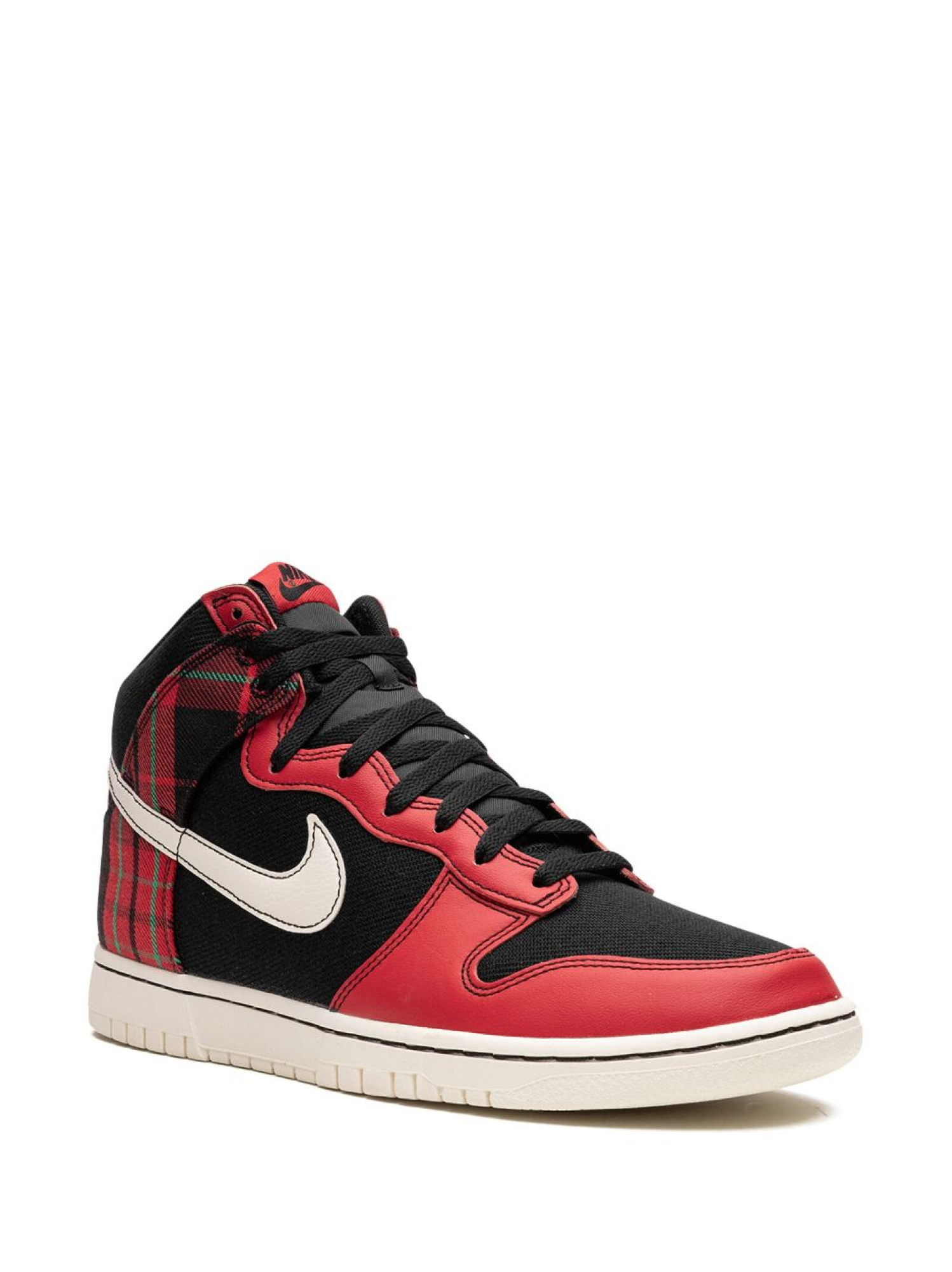 Nike dunk hotsell high black red