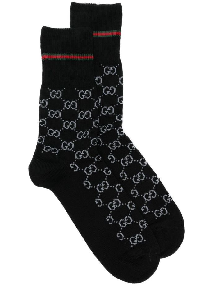 Gucci GG monogram pattern cotton socks 5722664G056 Meet Market