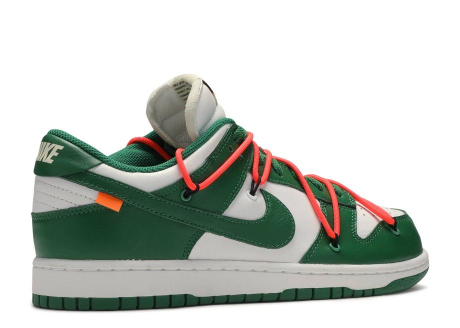 Nike dunk low 2025 off white pine green