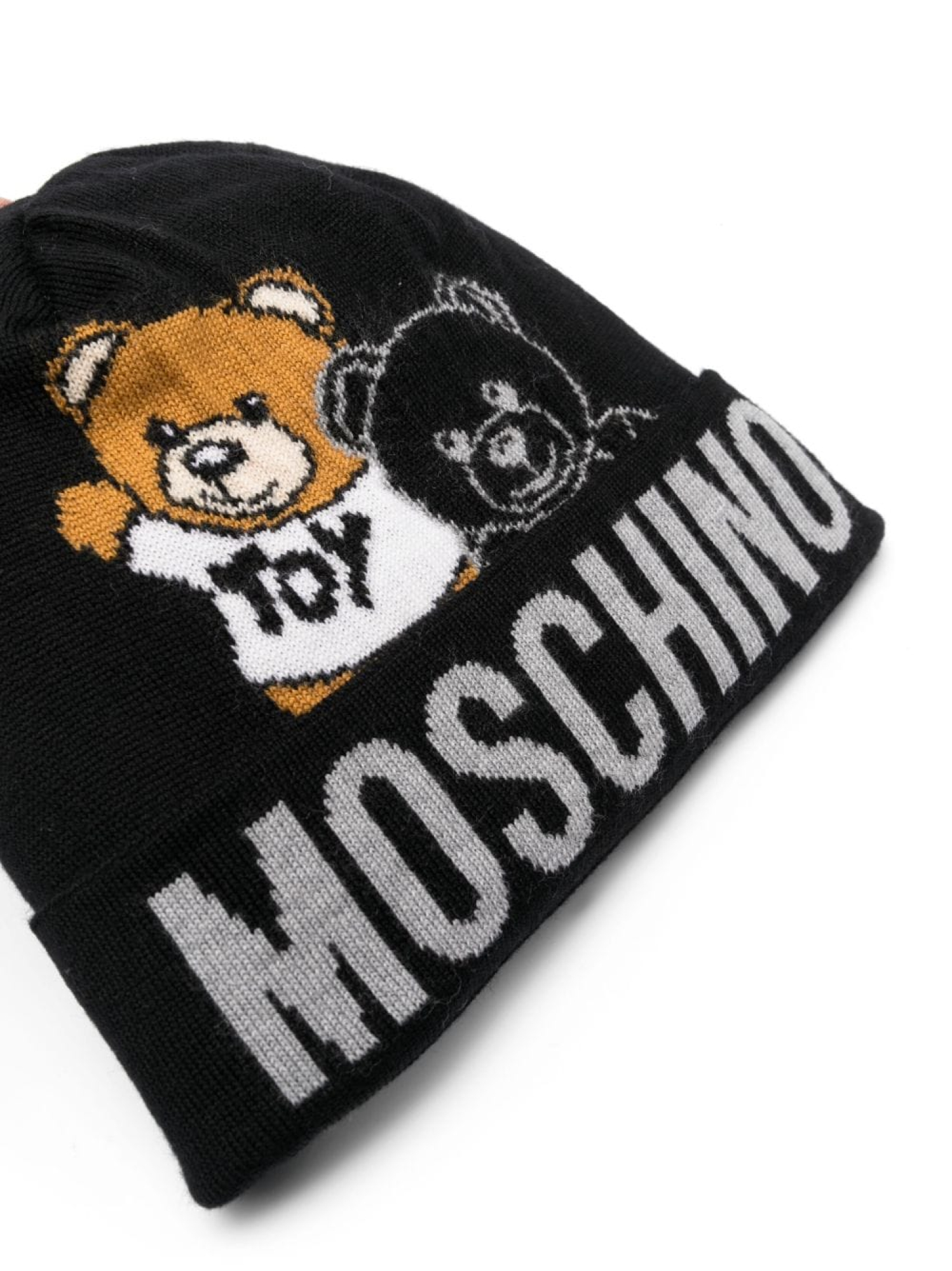 Moschino Teddy Bear motif wool beanie Q065370D0M2951V Meet Market