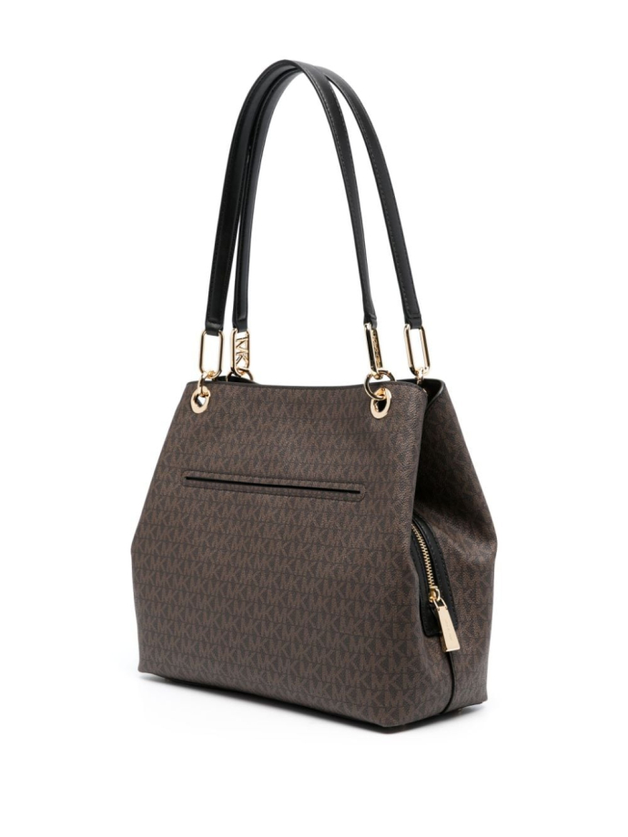 Monogrammed leather tote on sale