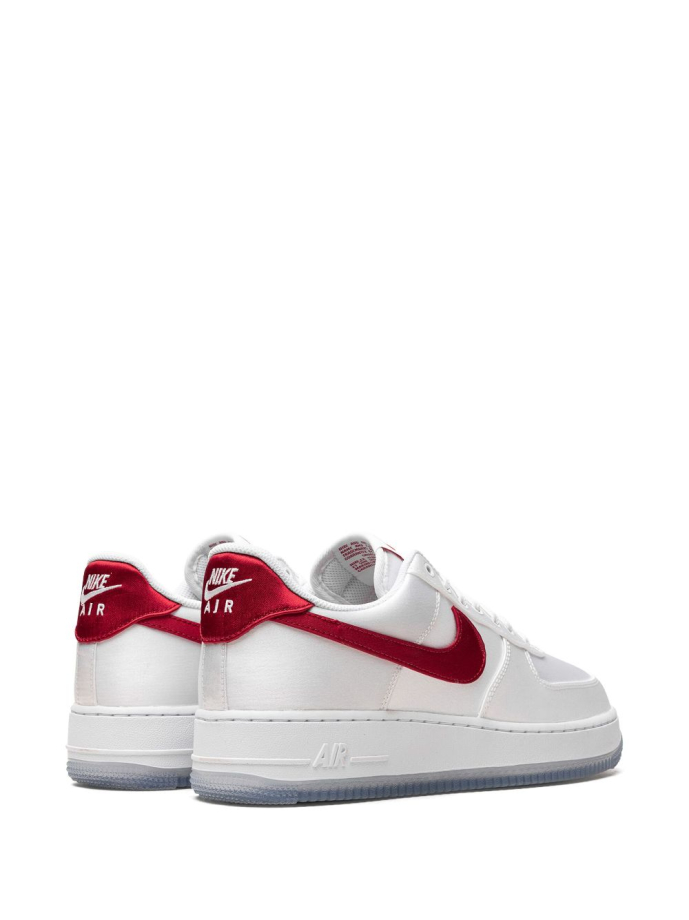 Nike Air Force 1 Low 07 Satin White Varsity Red sneakers DX6541 Meet Market