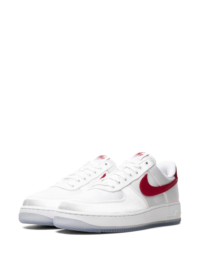 Nike Air Force 1 Low 07 Satin White Varsity Red sneakers DX6541 Meet Market