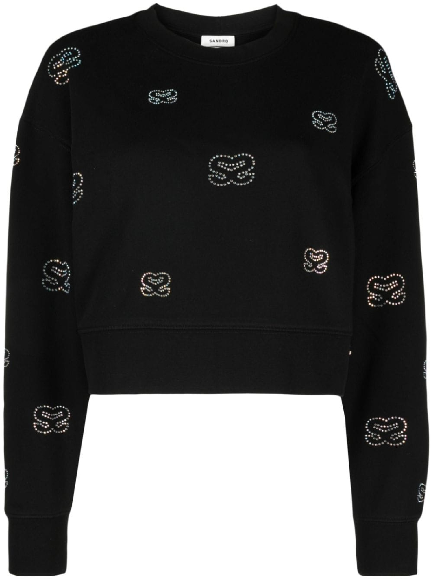 Cropped logo sweatshirt sale