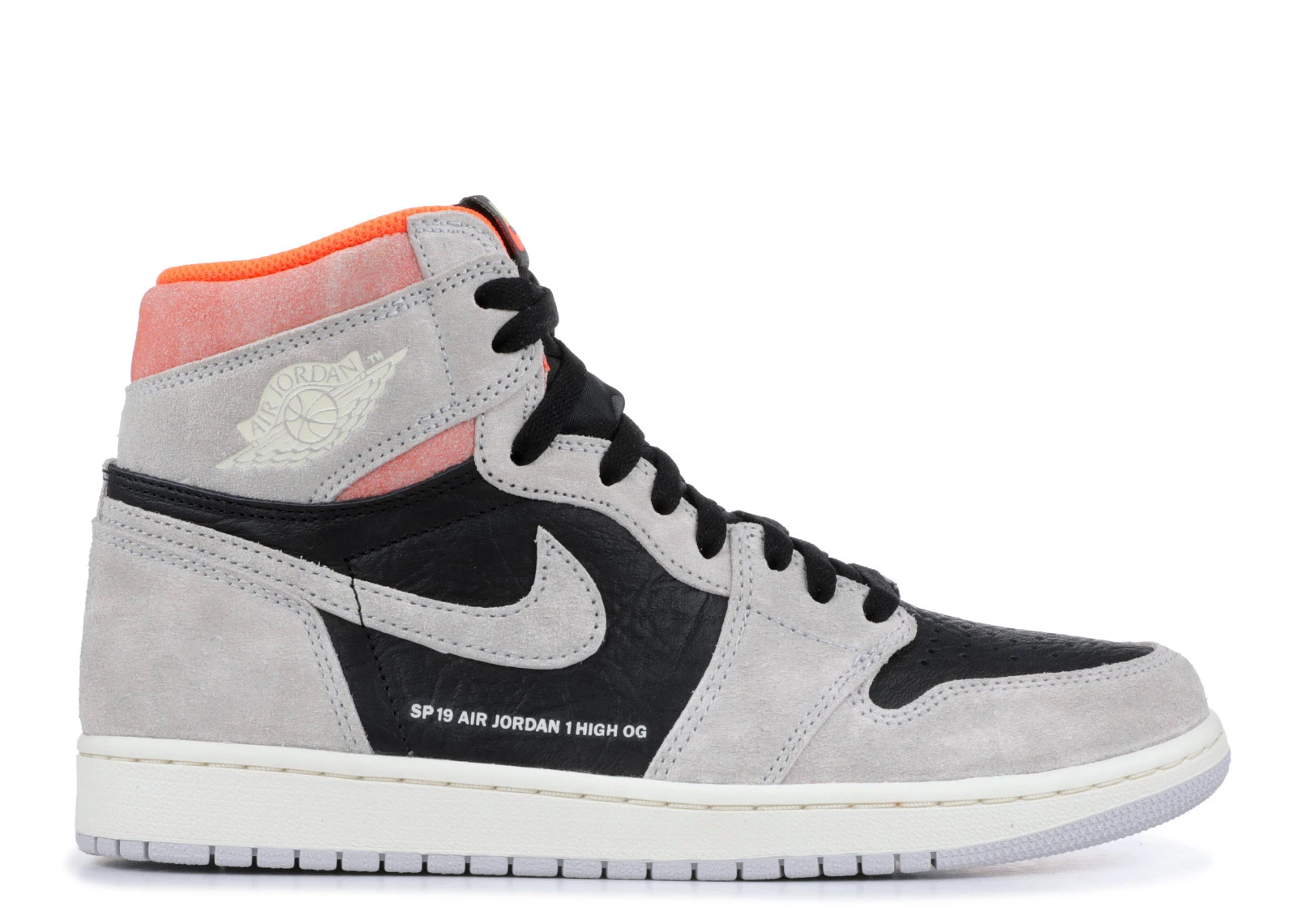 Air Jordan 1 High Neutral Grey Hyper Crimson (2019) фото