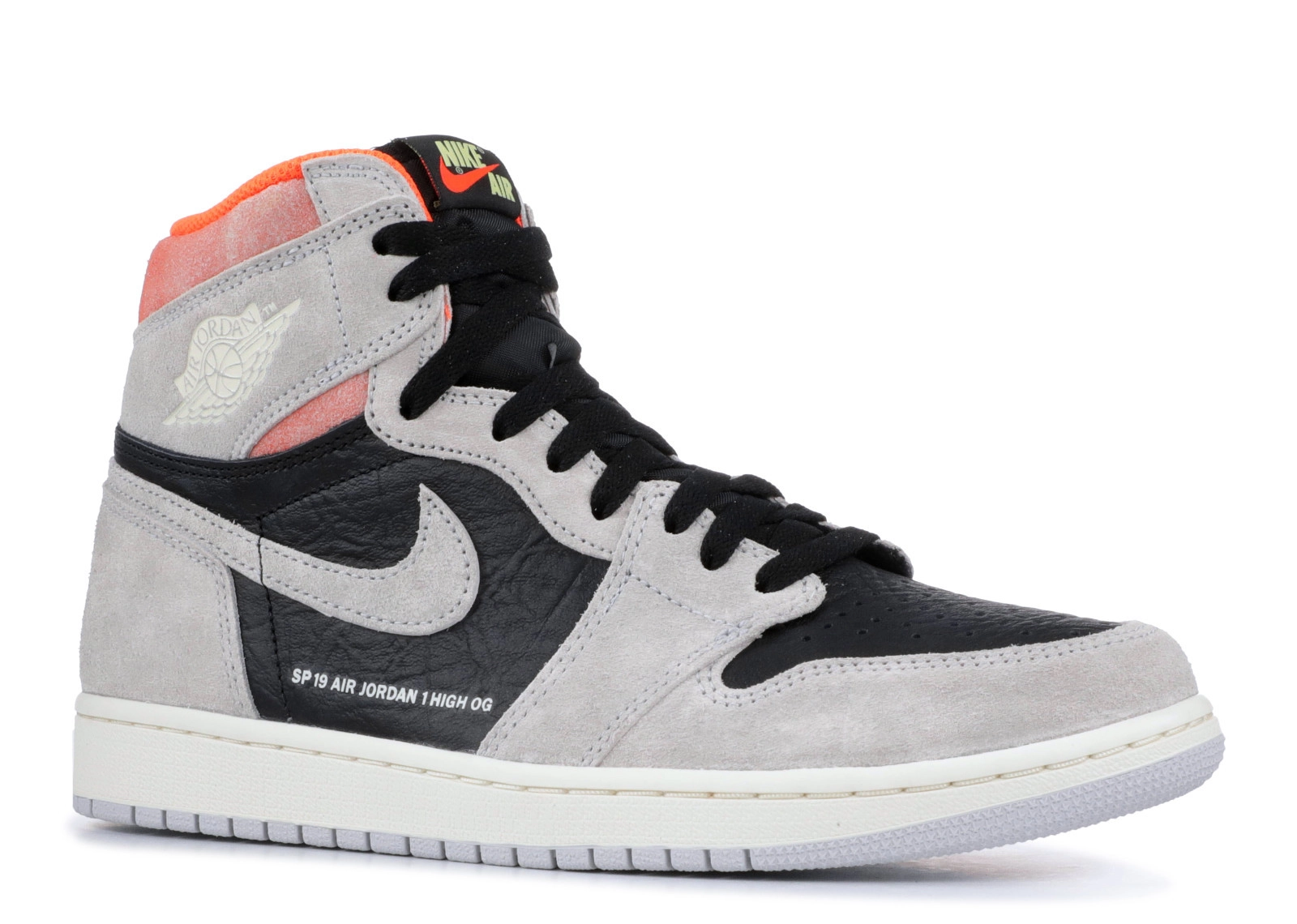 Air Jordan 1 High Neutral Grey Hyper Crimson (2019) фото