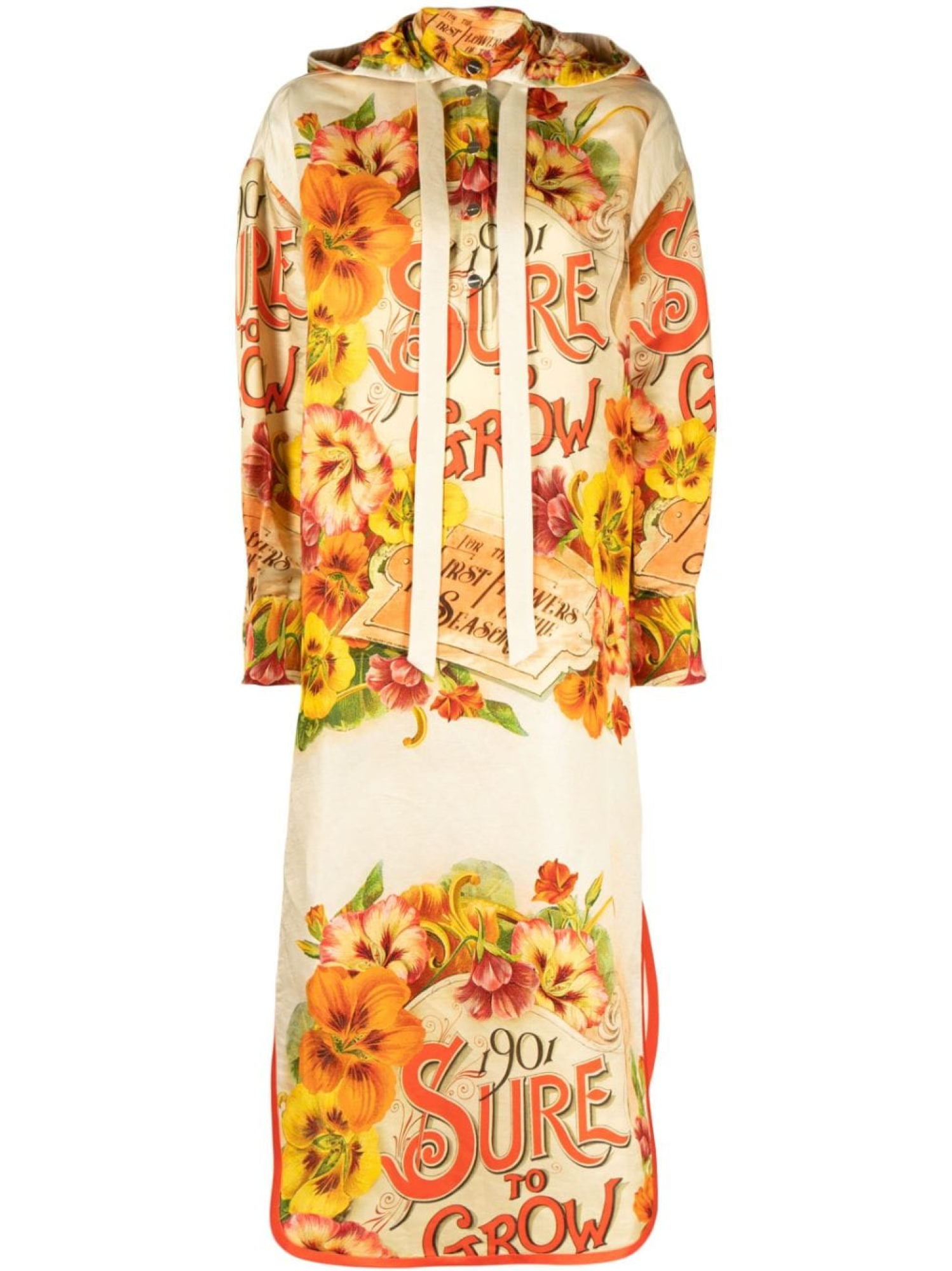 Wonderland hooded kaftan dress фото