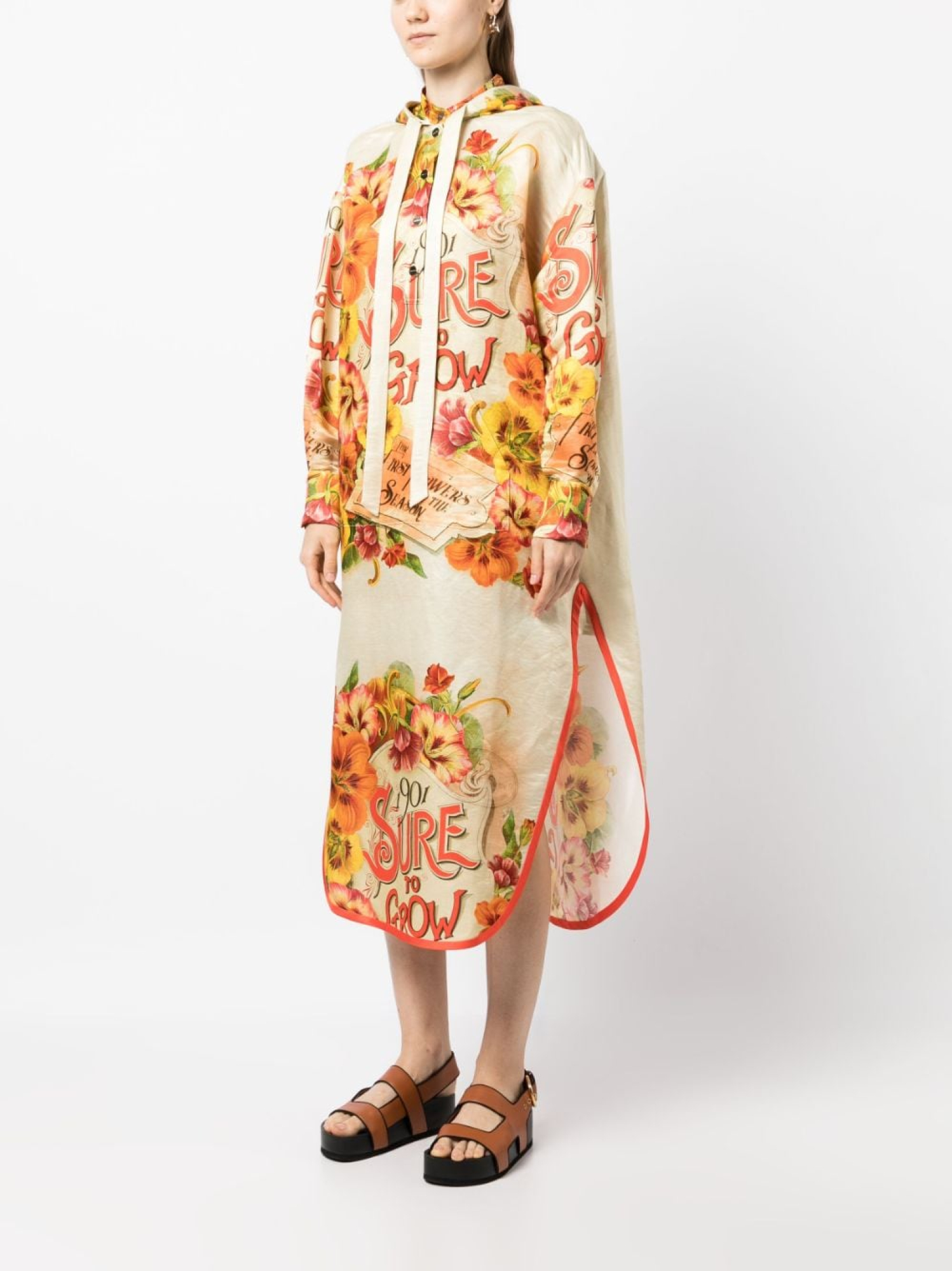 Wonderland hooded kaftan dress фото