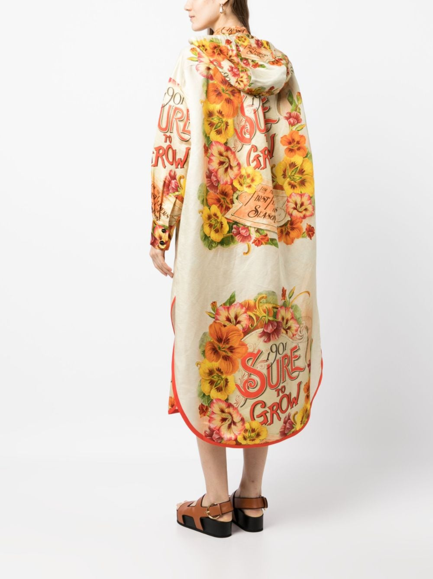 Wonderland hooded kaftan dress фото