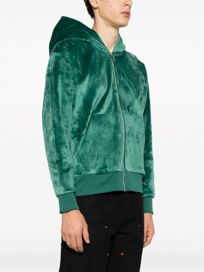 Adidas green velour on sale hoodie