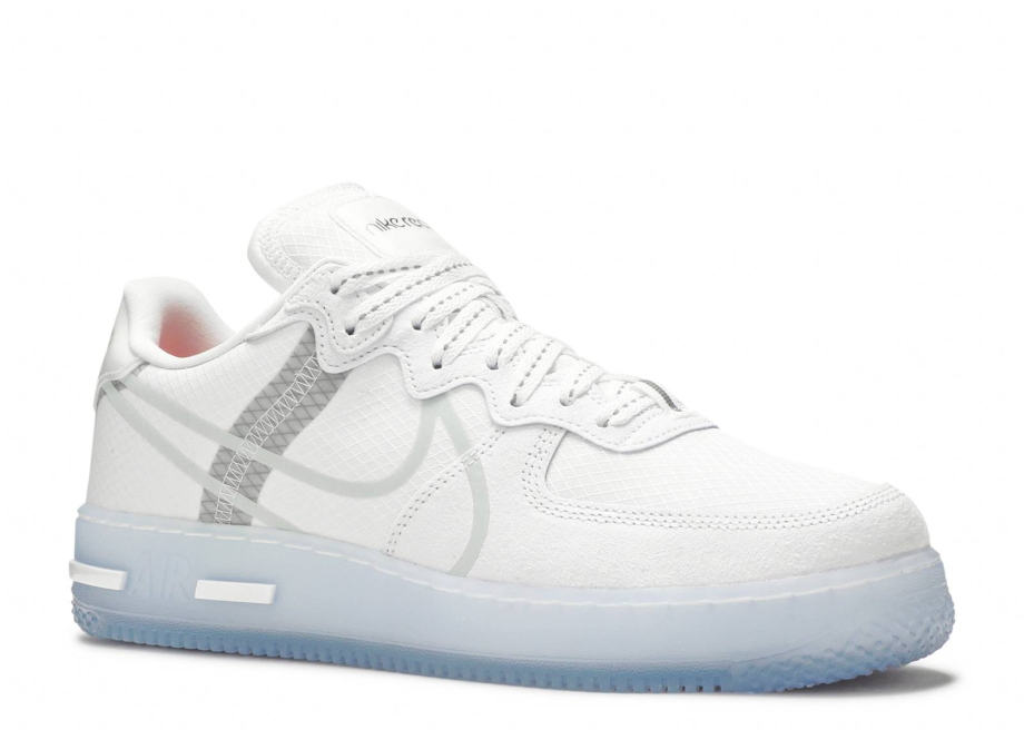 Nike air force 1 outlet react white pure platinum