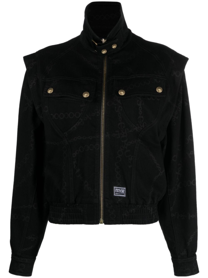 Versace Jeans Couture Chain Couture print denim jacket 75HAS457DS010L54 Meet Market