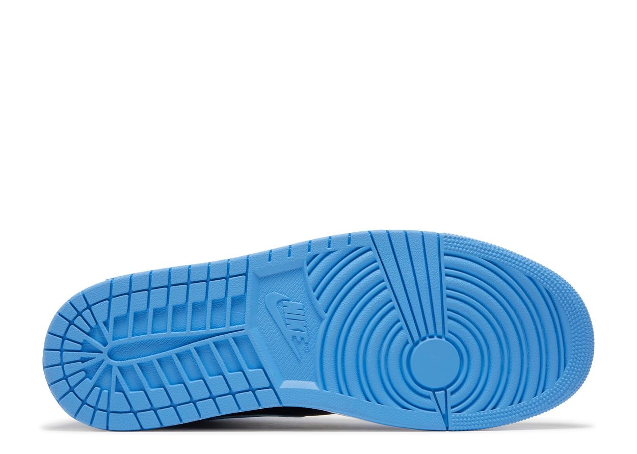 Air Jordan 1 Mid University Blue Black фото