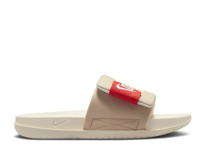 Wmns Offcourt Adjust Slide Sanddrift Picante Red