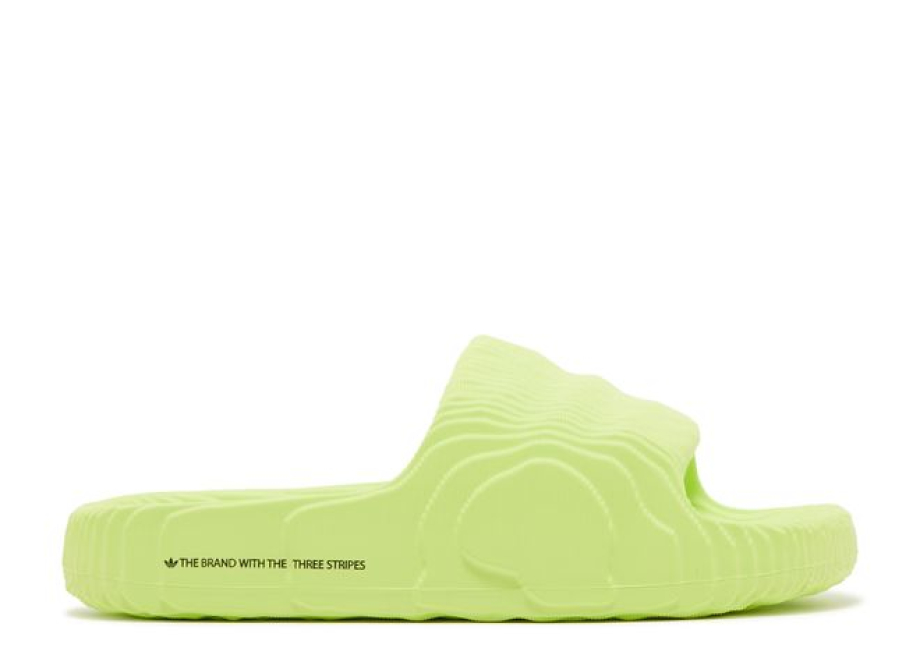 Solar yellow adidas slides on sale