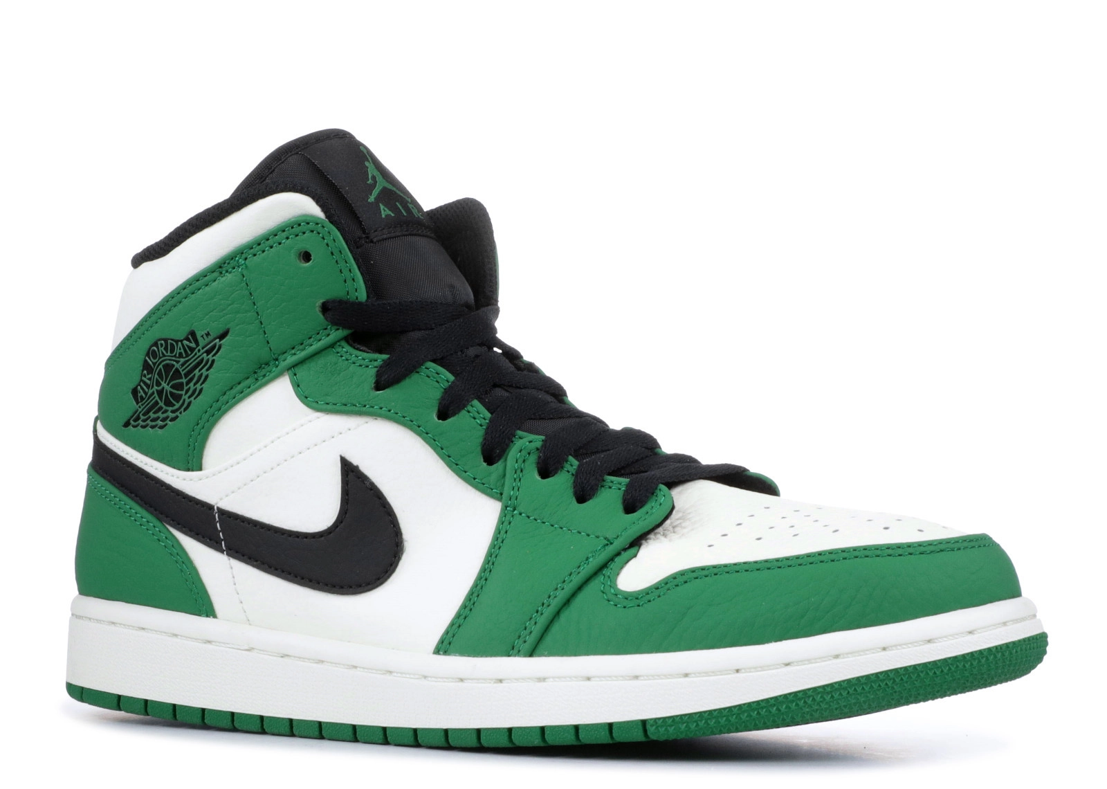 Jordan 1 mid green white on sale