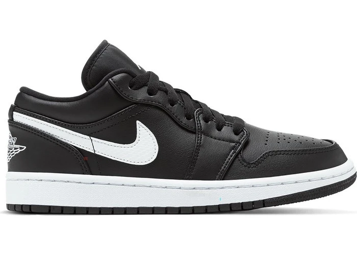 Air Jordan 1 Low Black White (2020) фото