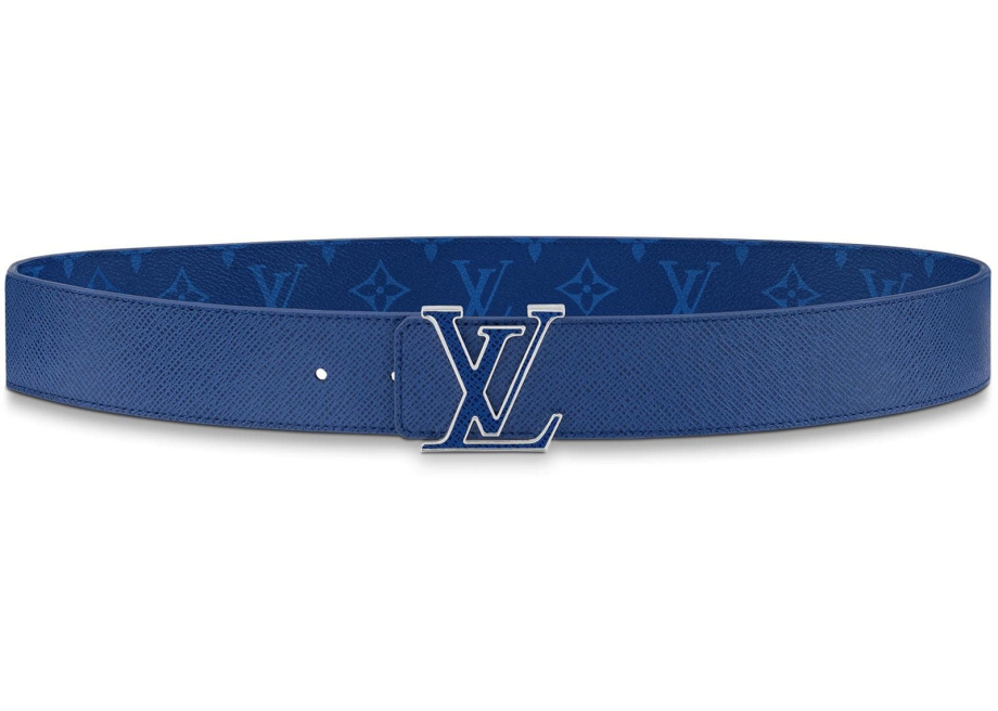 Louis Vuitton LV Initiales Reversible Belt Monogram Cobalt Taiga