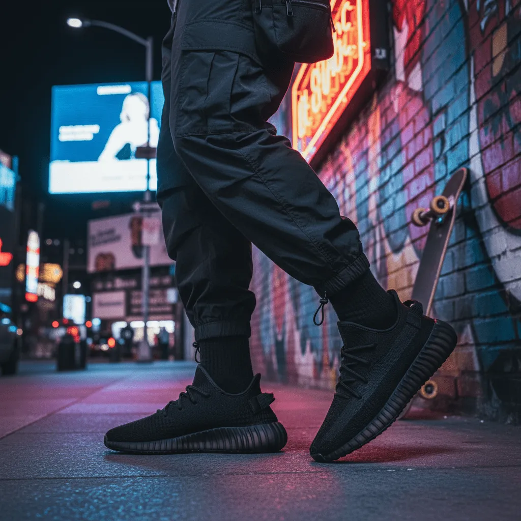 Купить кроссовки Adidas Yeezy Boost 350 V2 чёрного цвета в