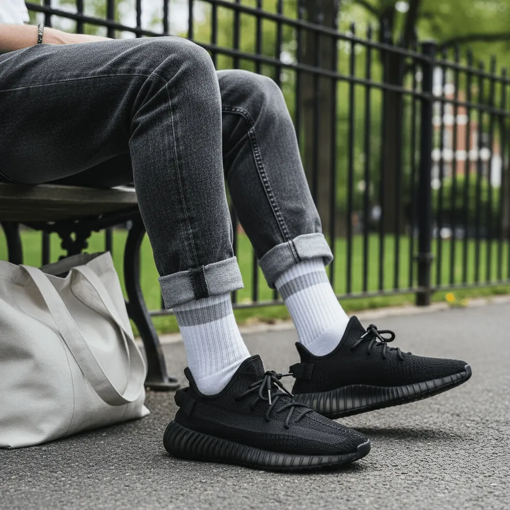 Купить кроссовки Adidas Yeezy Boost 350 V2 чёрного цвета в
